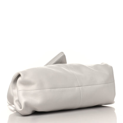 Bottega Veneta Lambskin BV Trine Clutch Bianco 4 of 8