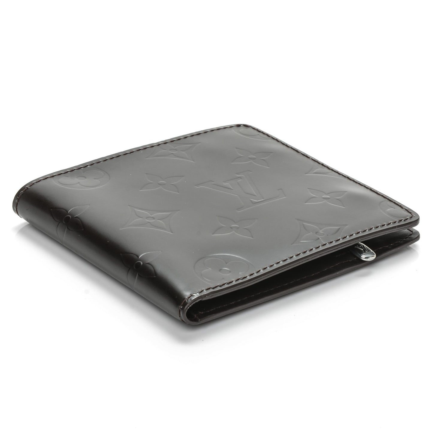 Monogram Glace Compact Wallet Cafe Brown