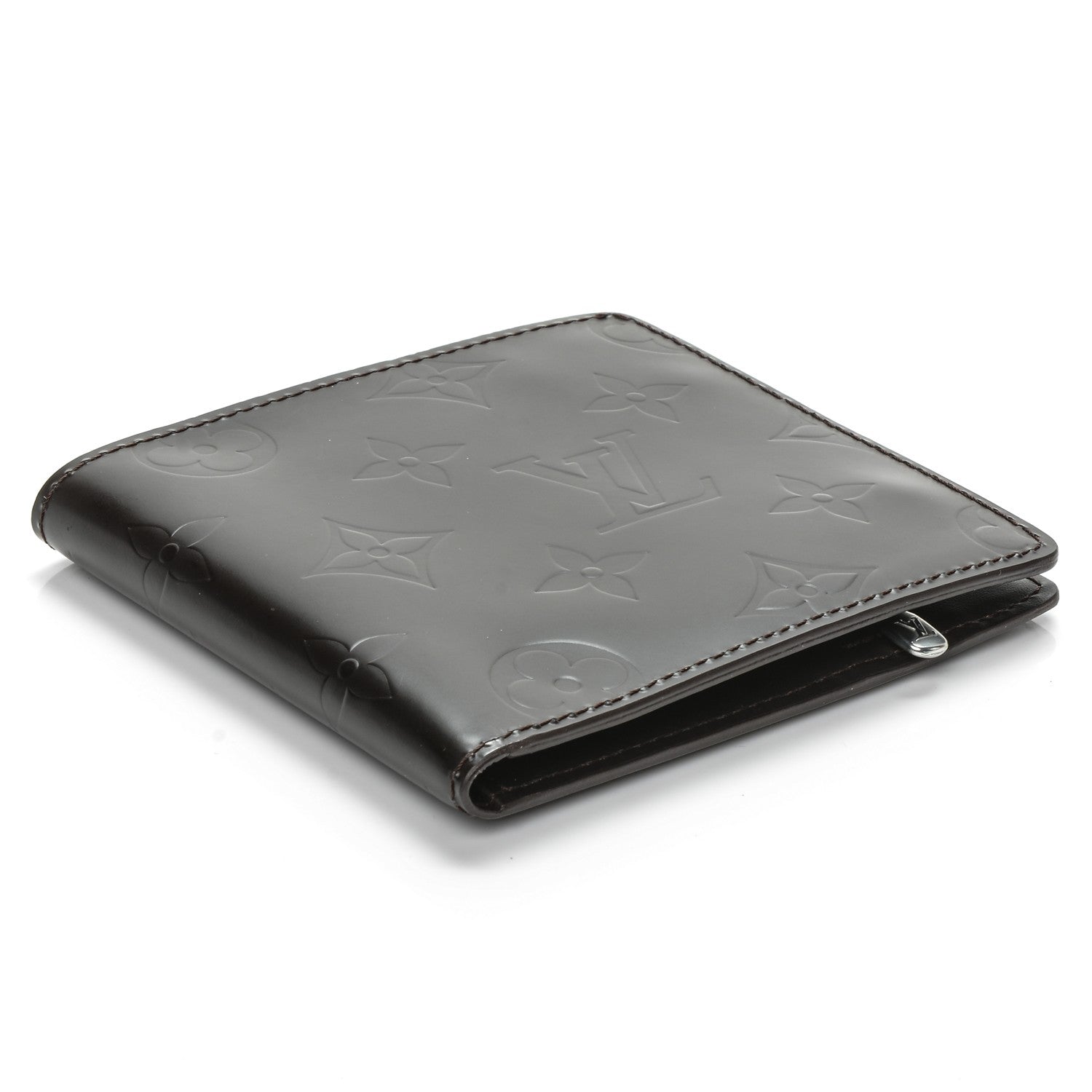 Louis Vuitton Monogram Glace Compact Wallet Cafe Brown 4 of 6