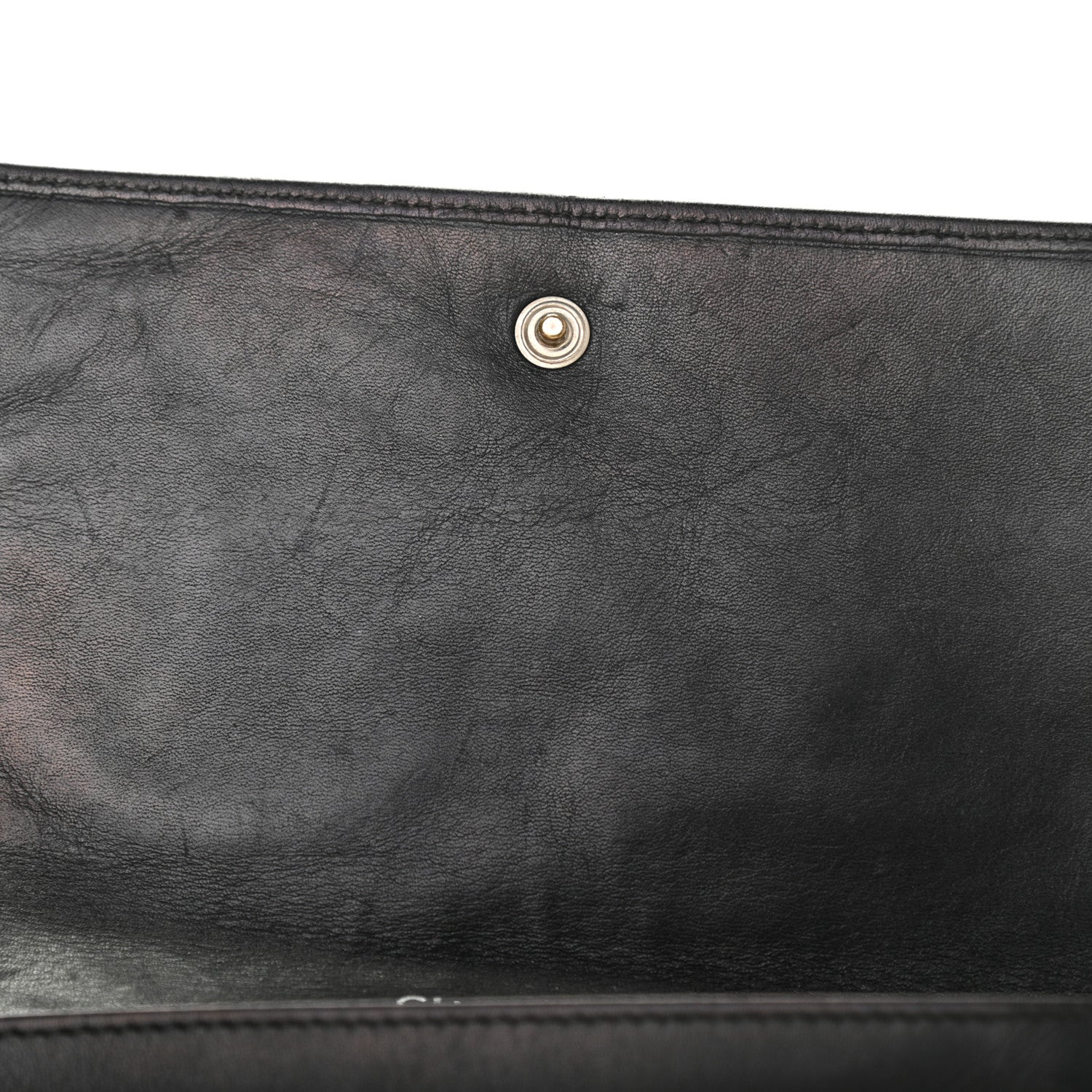 Chanel Calfskin Quilted Cambon Flap Wallet Black White 15 of 19