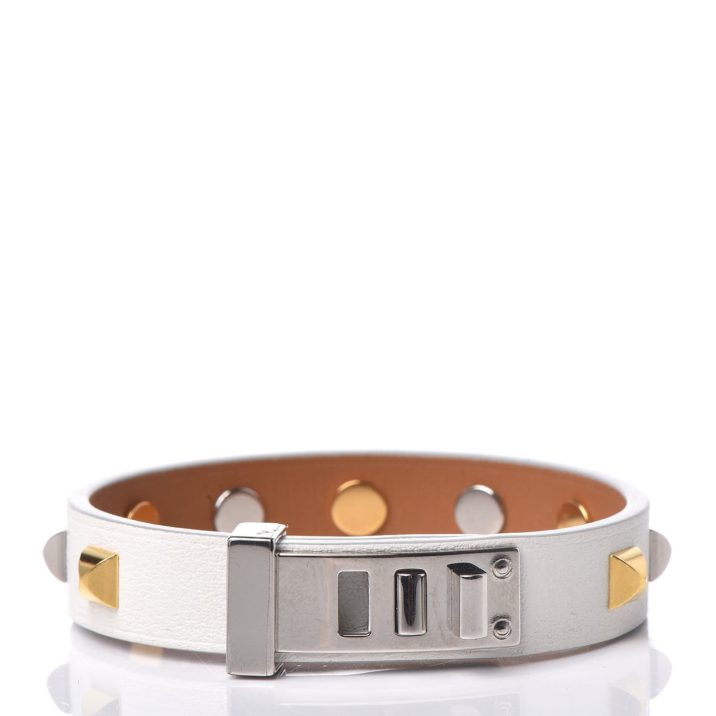 Swift Mini Dog Clous Carres Bracelet T3 White
