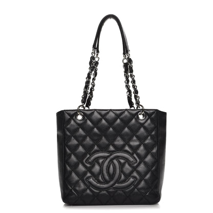 Chanel Caviar Quilted Petit Shopping Tote PST Black 1 of 12