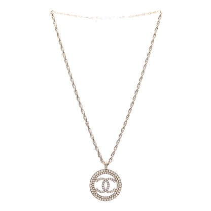 Chanel Pearl CC Round Pendant Necklace Gold 4 of 5