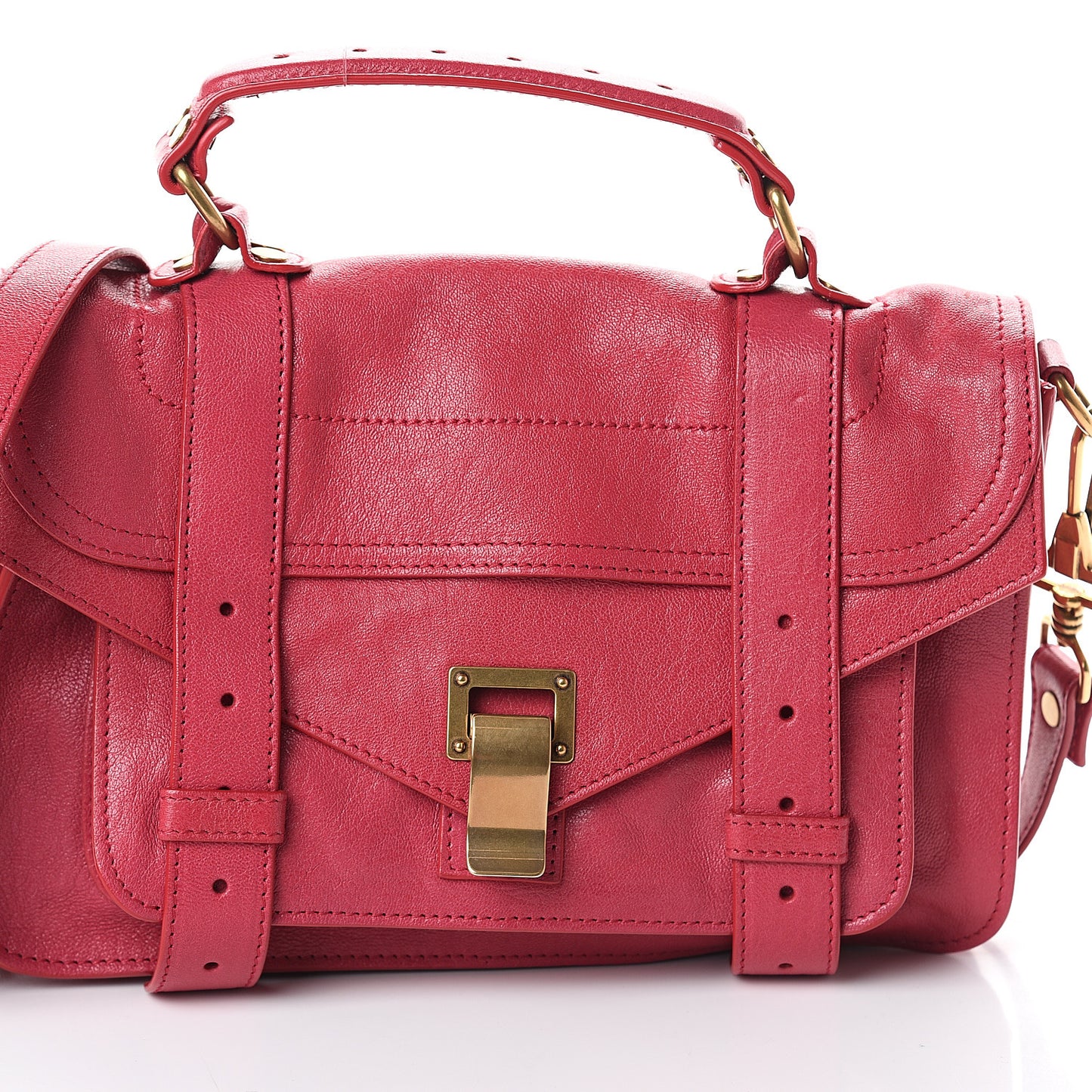 Lambskin Tiny PS1 Satchel Raspberry