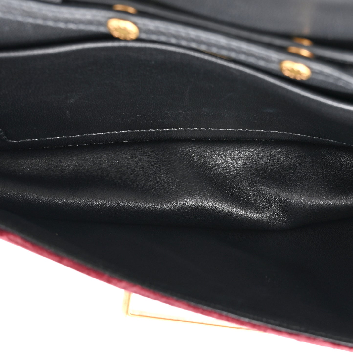 Velvet City Calfskin Cahier Clutch With Chain Ribes Black