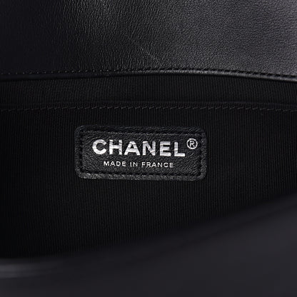 Chanel Lambskin Chevron Medium Boy Flap Black 6 of 16