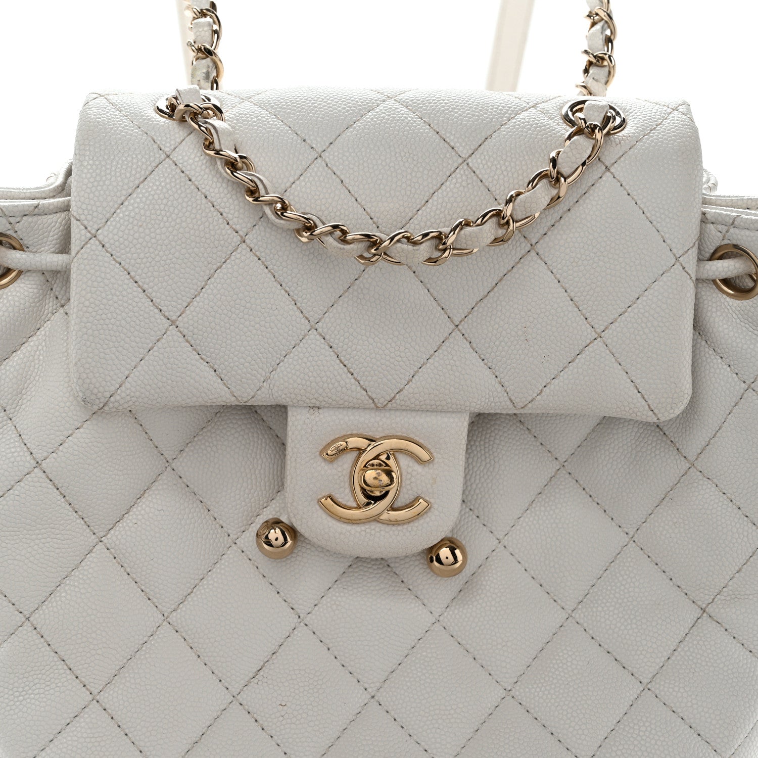 Chanel Caviar Quilted Mini Urban Spirit Backpack White 1886241 – FASHIONPHILE