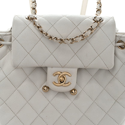 Chanel Caviar Quilted Mini Urban Spirit Backpack White 8 of 11