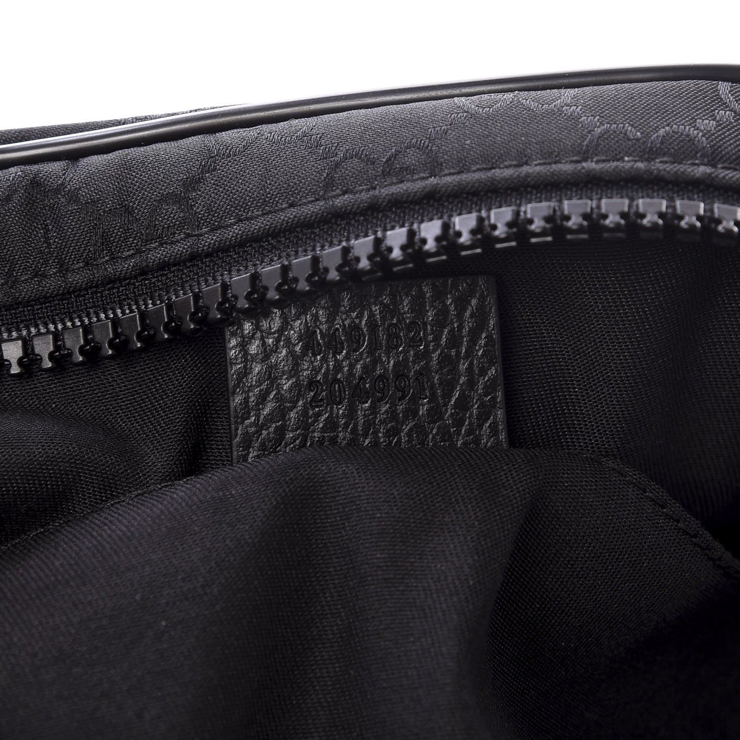 Gucci Nylon Monogram Fanny Pack Belt Bag Black 6 of 9