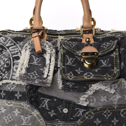 Louis Vuitton Denim Patchwork Speedy 30 Grey 10 of 10