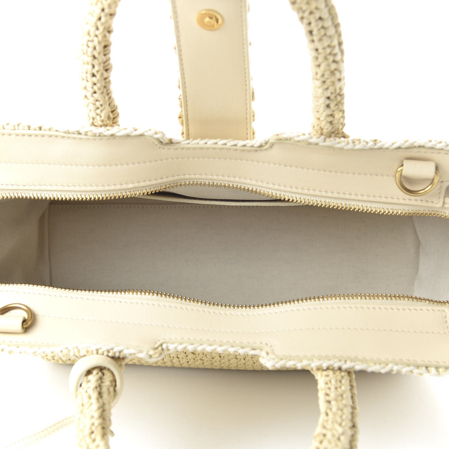 Raffia Baby Monogram Downtown Cabas Naturale