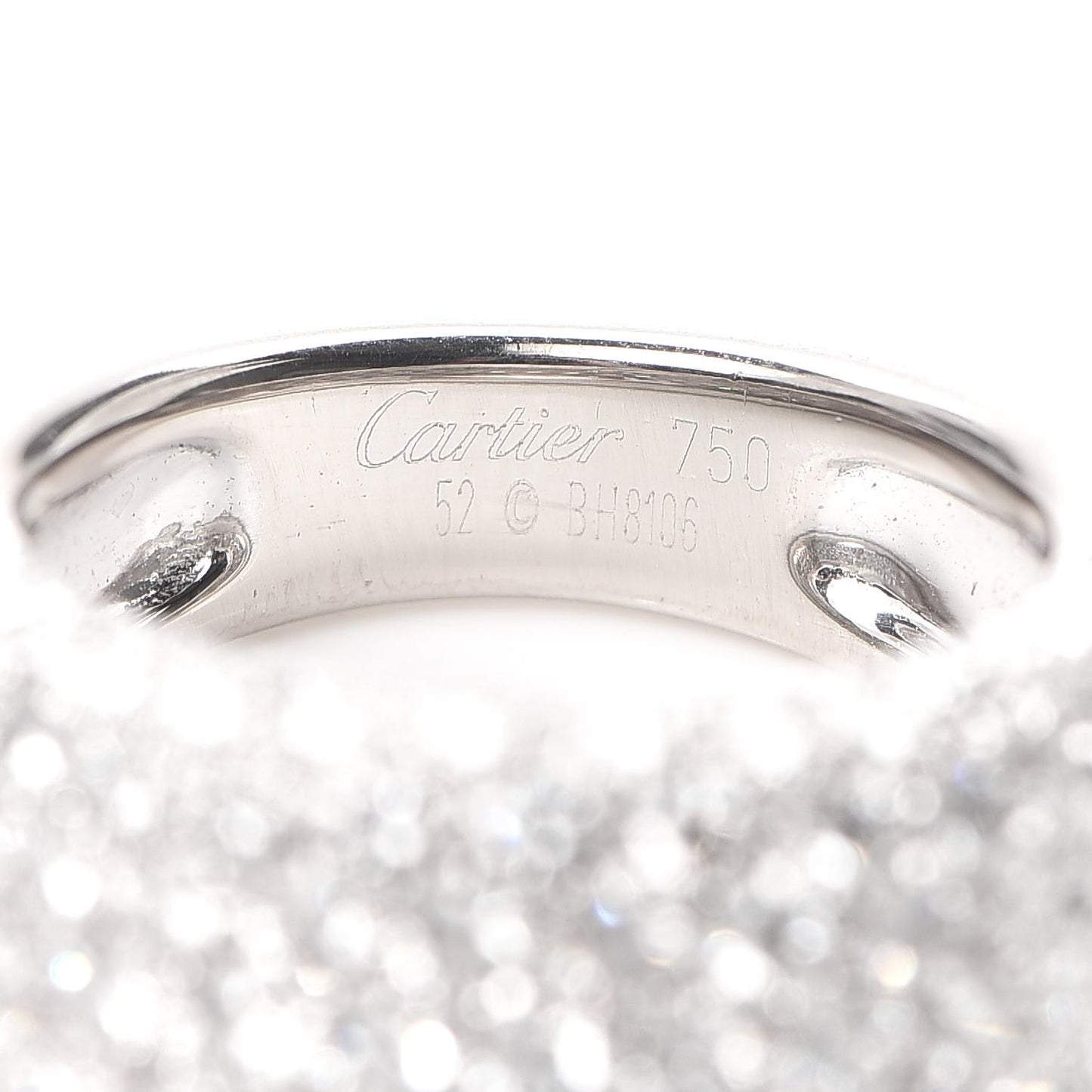 18K White Gold Diamond Nouvelle Vague Dome Ring 52 6