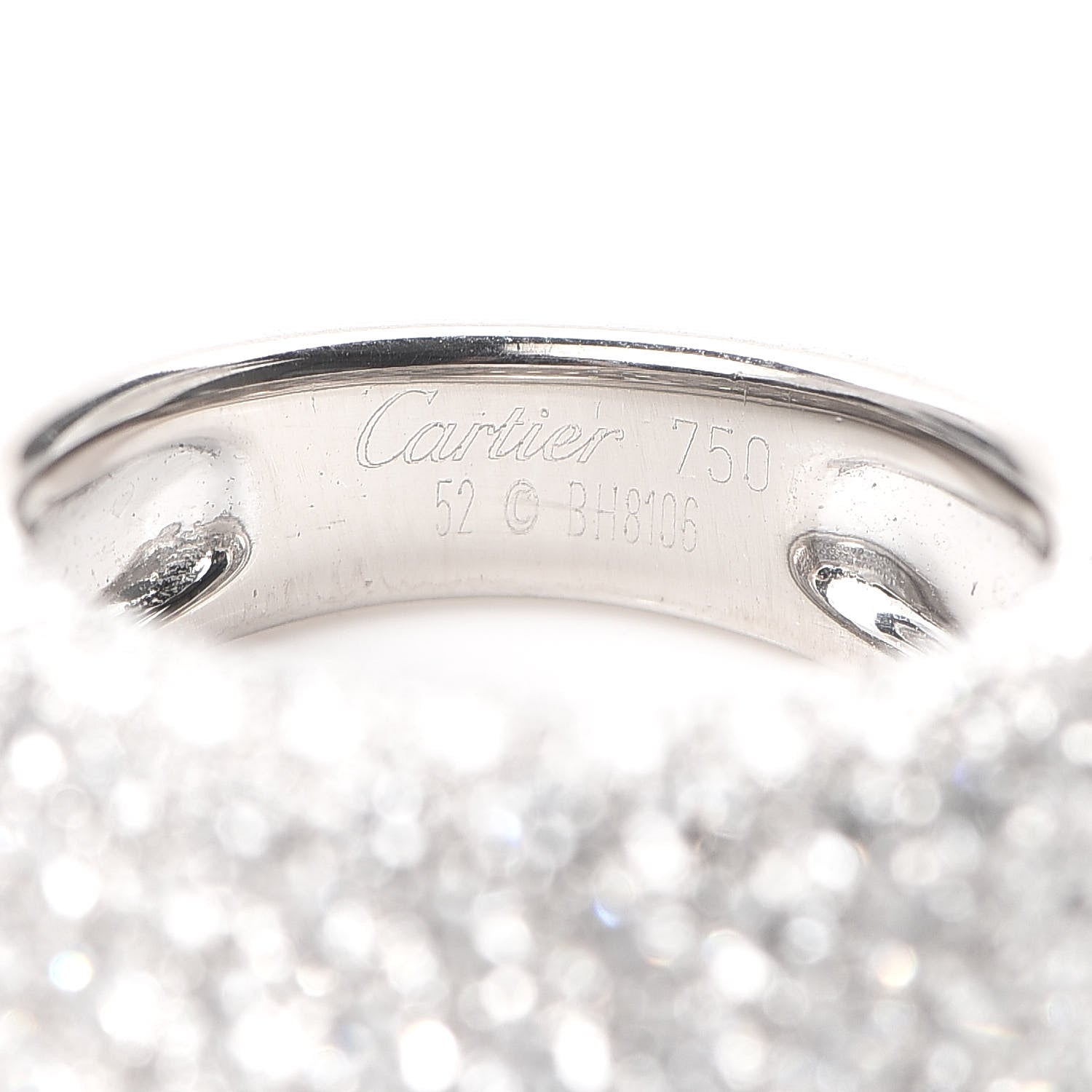 Cartier 18K White Gold Diamond Nouvelle Vague Dome Ring 52 6 4 of 4