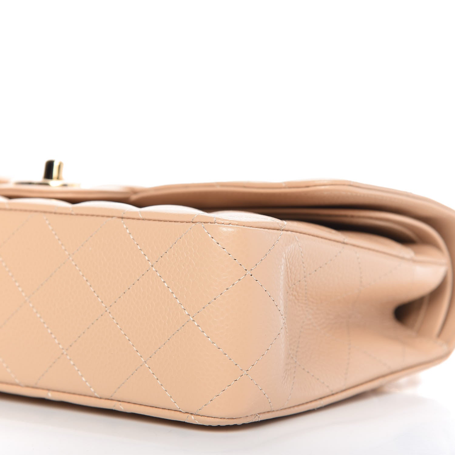 Chanel Caviar Quilted Medium Double Flap Beige 8 of 12