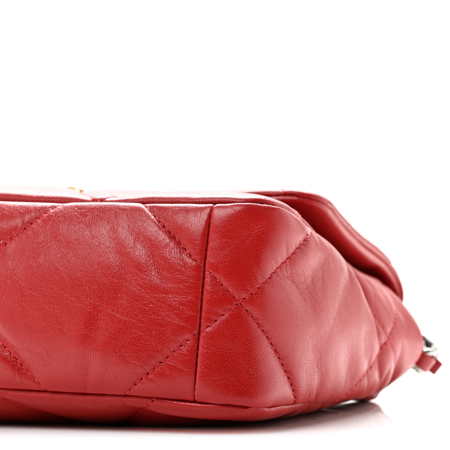 Chanel Goatskin Quilted Medium Chanel 19 Flap Red 10 of 12