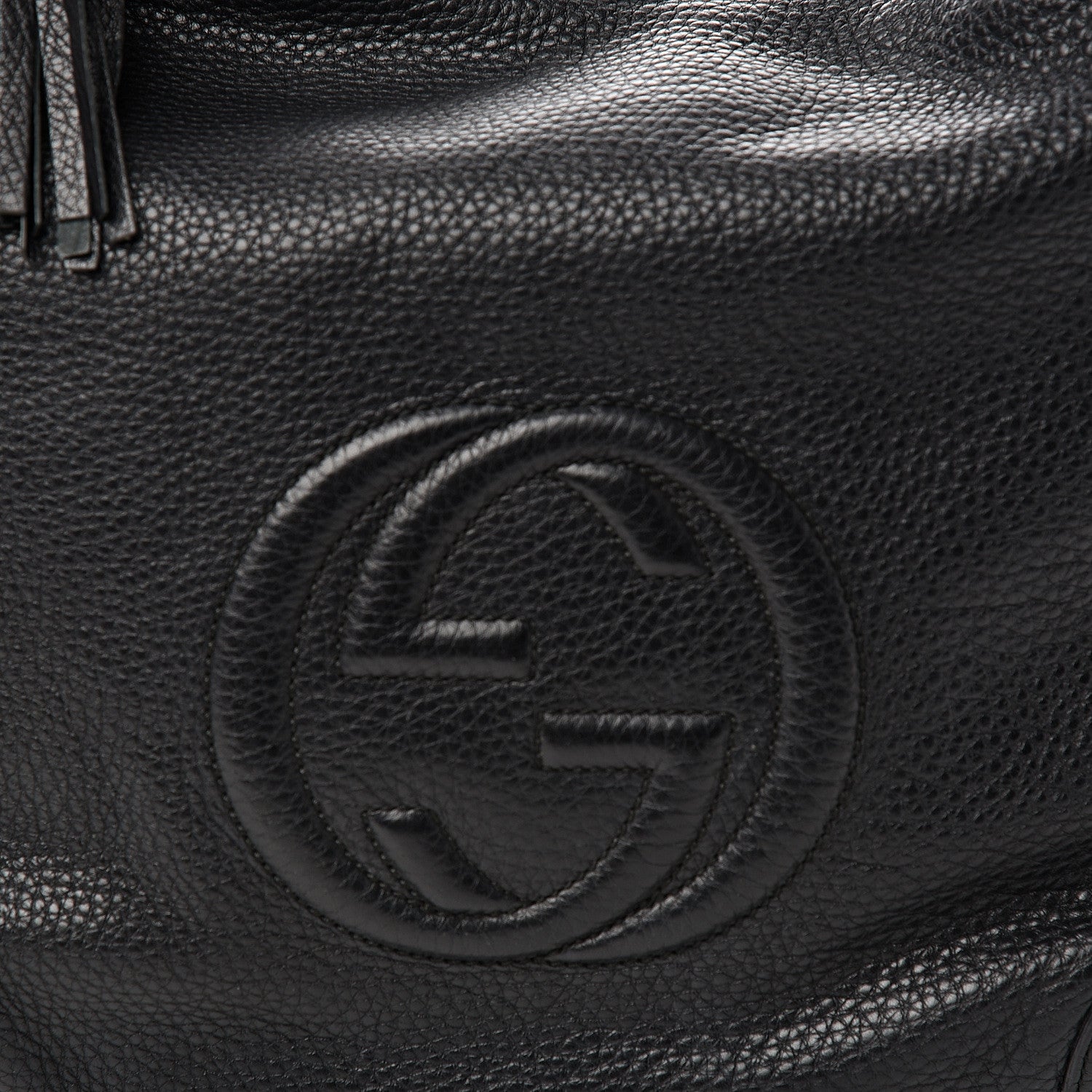 Gucci Pebbled Calfskin Medium Soho Chain Hobo Black 11 of 11