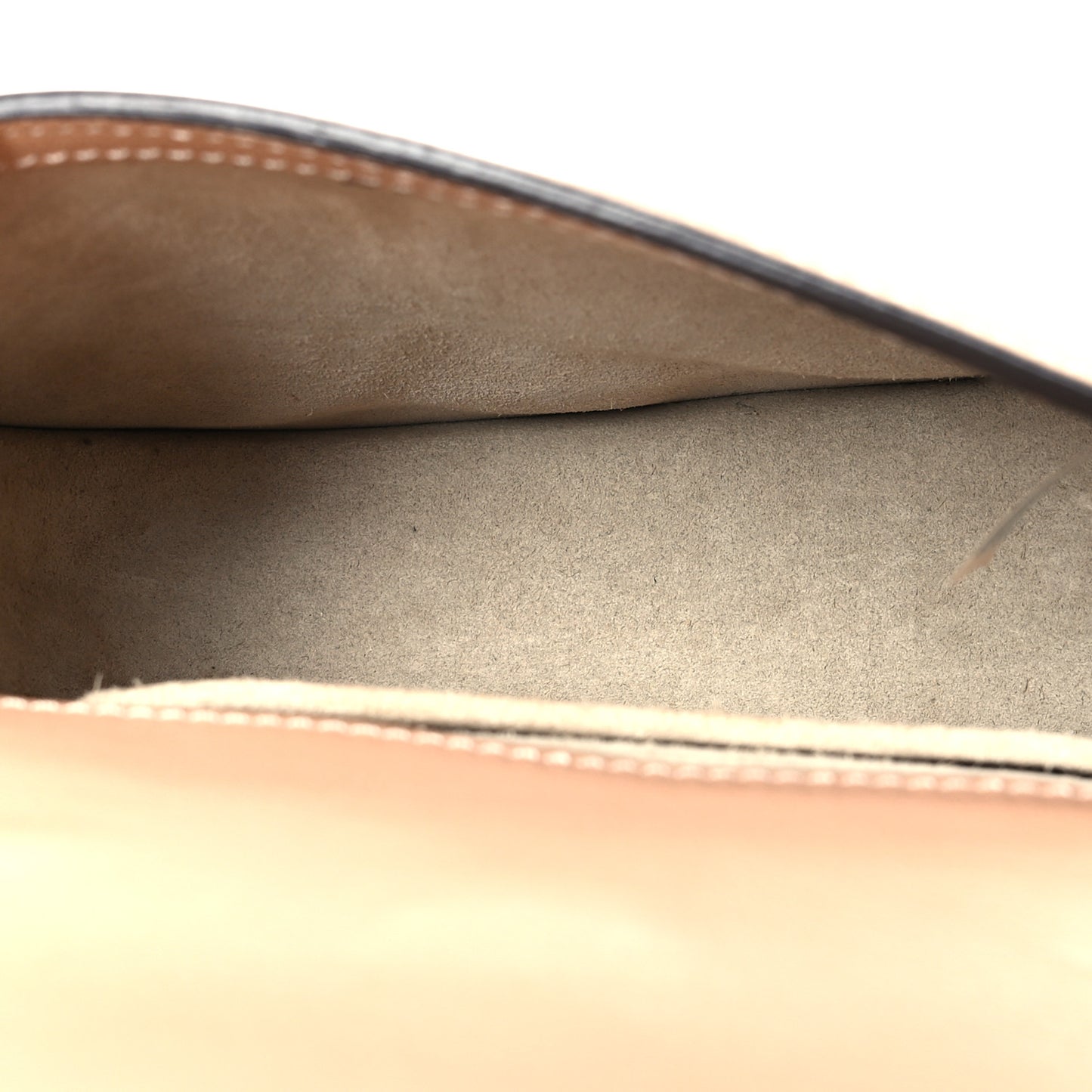 Calfskin Suede Small Nile Bracelet Bag Biscotti Beige