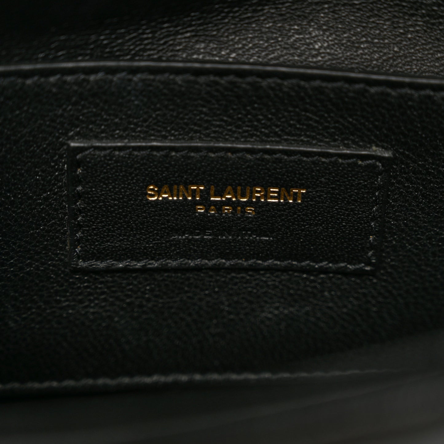 Lambskin Matelasse Chevron Monogram Small Sulpice Bag Black