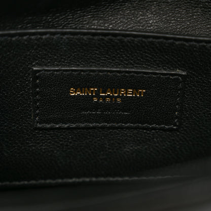 Saint Laurent Lambskin Matelasse Chevron Monogram Small Sulpice Bag Black 7 of 10