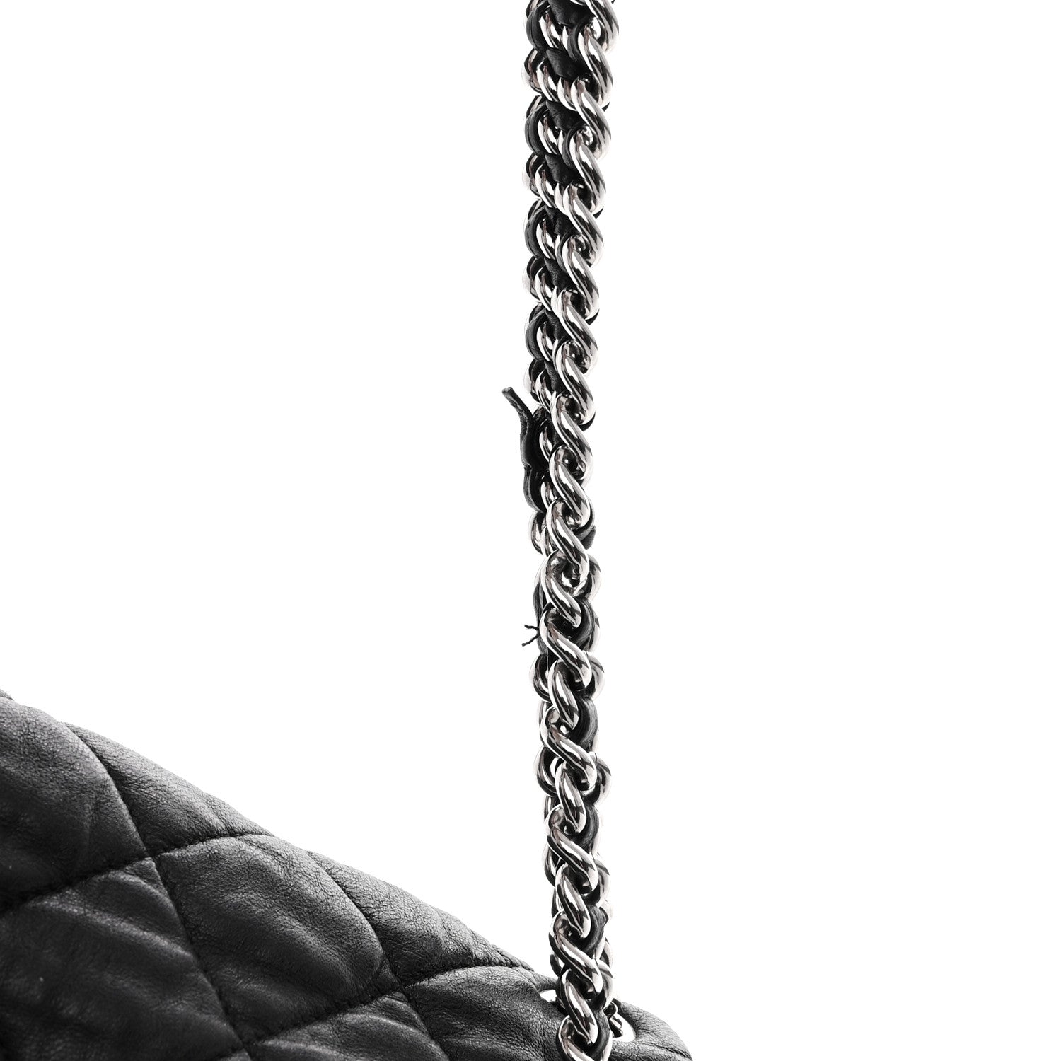 Chanel Washed Lambskin Quilted Maxi Chain Around Flap Black 15 of 16
