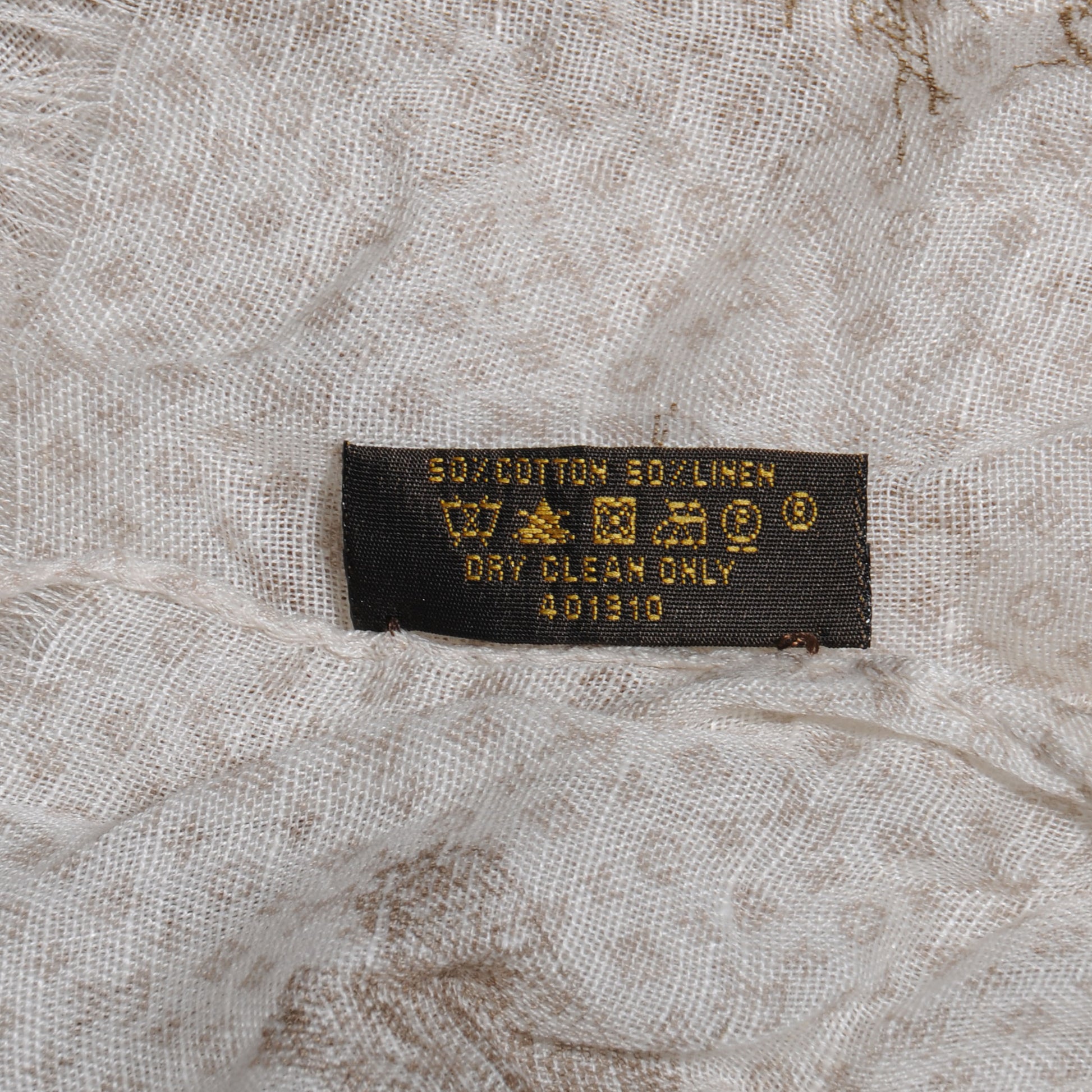 Louis Vuitton Cotton Linen Toile Etole De Louis Pareo Beige 7 of 7
