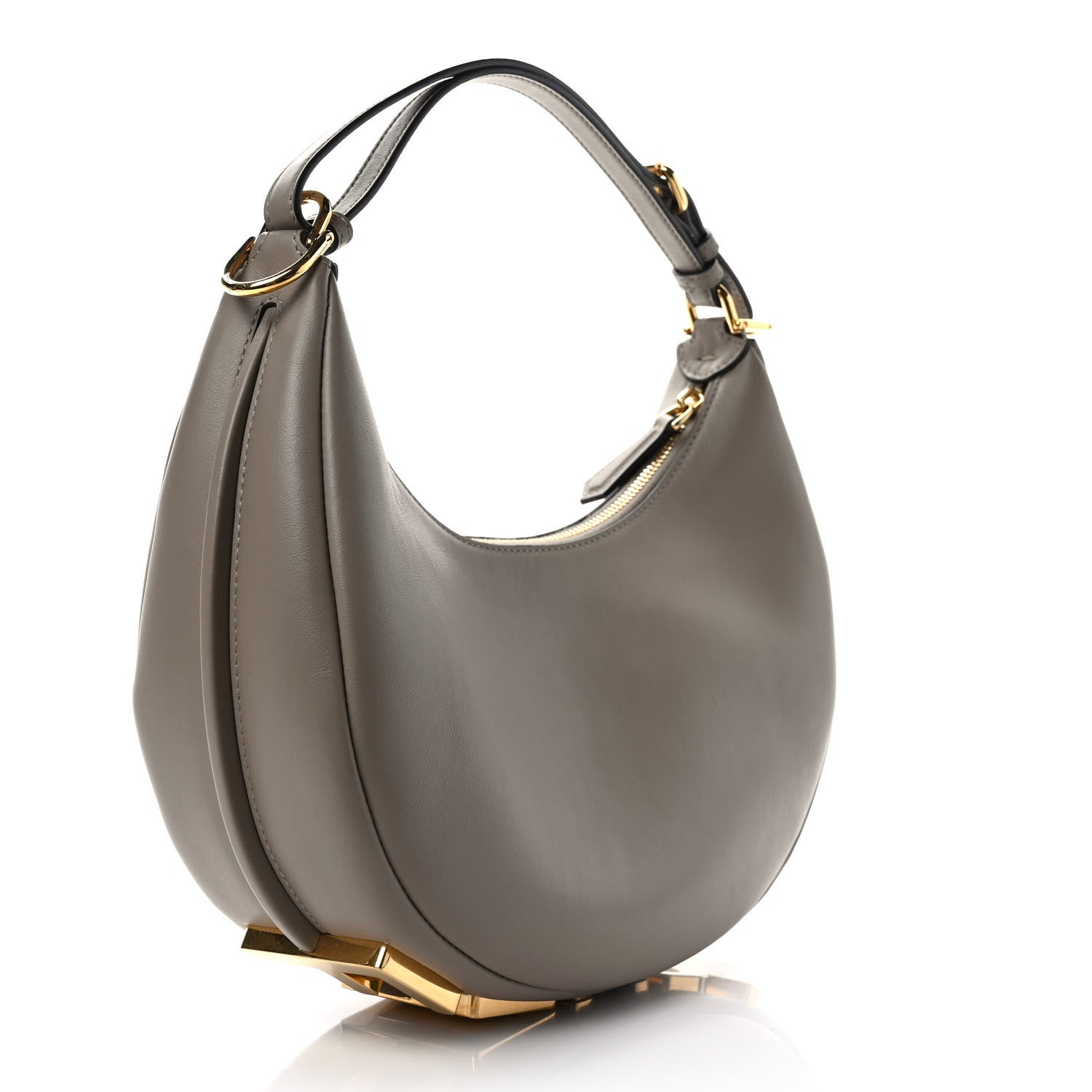 Fendi Vitello Grace Matte Small Fendigraphy Hobo Bag Tortora 3 of 10