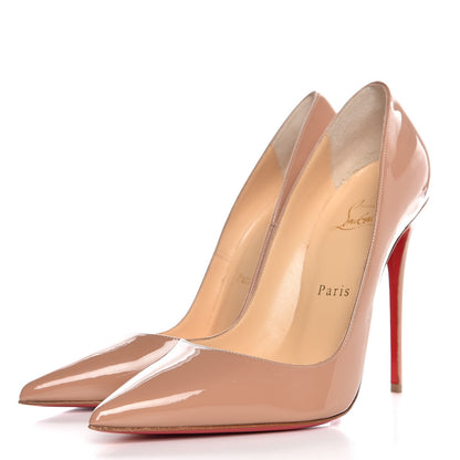Christian Louboutin Patent So Kate 120 Pumps 38.5 Nude 3 of 9