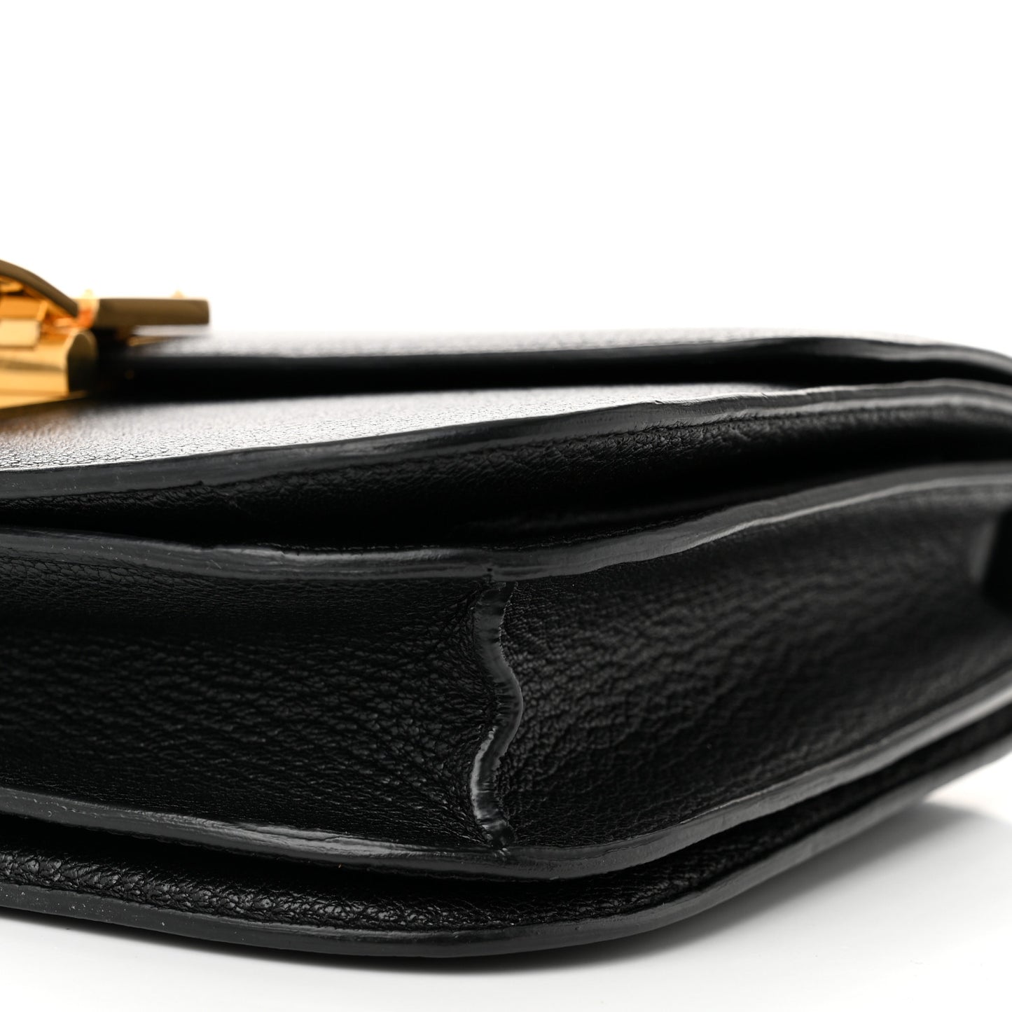 Goatskin Medium Classic Box Flap Bag Black