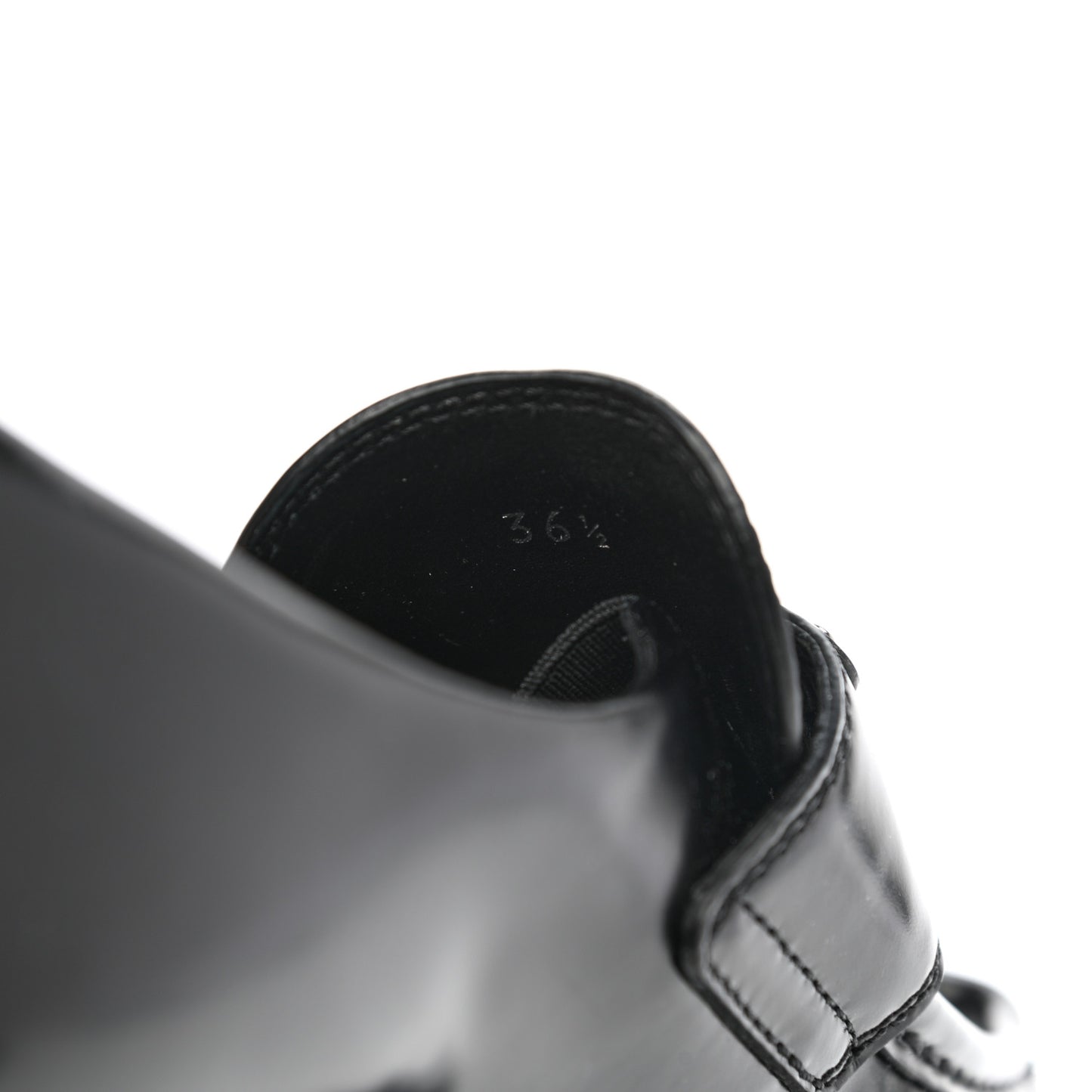 Spazzolato Triangle Logo Monolith Pointy 55mm Loafers 36.5 Black