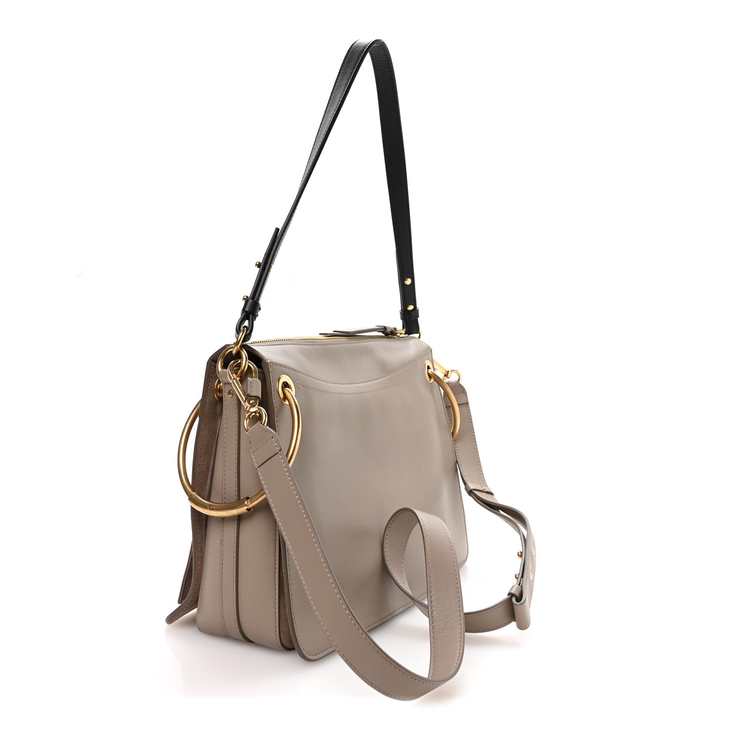 Chloe Calfskin Suede Medium Roy Bag Motty Grey 3 of 10