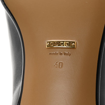 Gucci Calfskin Womens Interlocking G Horsebit Loafers 40 Black 7 of 10