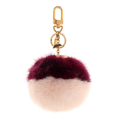 Louis Vuitton Mink Fur Bubble Duo Bag Charm Violet Pink 1 of 4