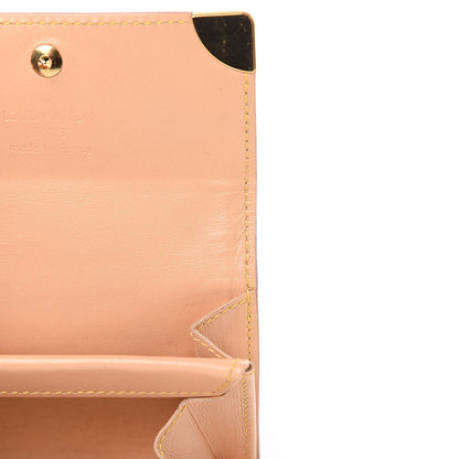 Louis Vuitton Monogram Cherry Blossom Porte-Monnaie Plat Coin Purse Brown 7 of 8