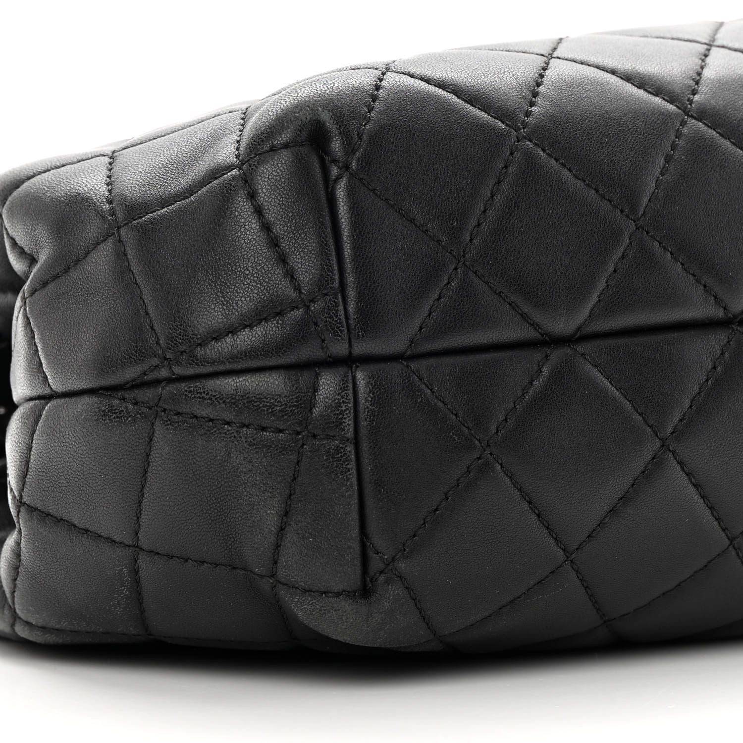 Chanel Lambskin Quilted Accordion Tote Black 9 of 16