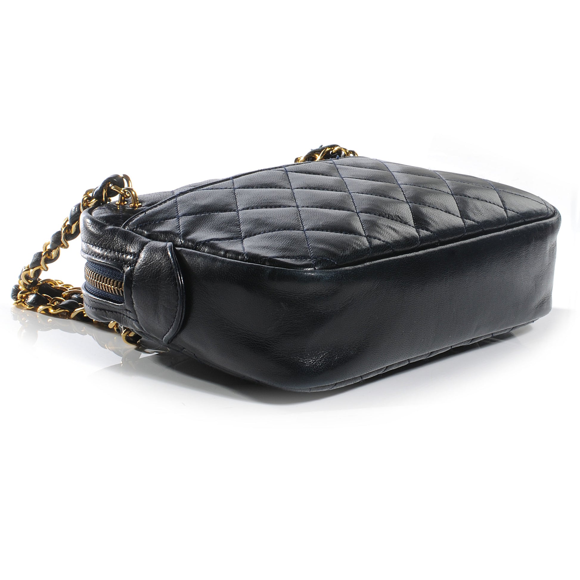 Chanel Lambskin Quilted Camera Bag Navy 3 of 7