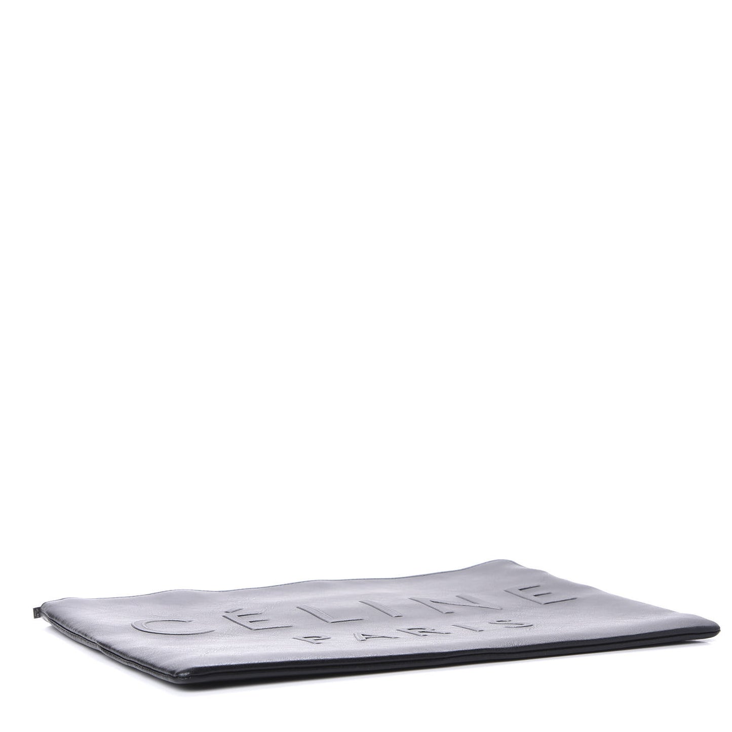 Calfskin Large Made In Clutch Pouch Black