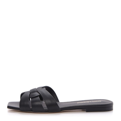 Saint Laurent Calfskin Nu Pied 05 Slide Sandals 35.5 Black 1 of 12