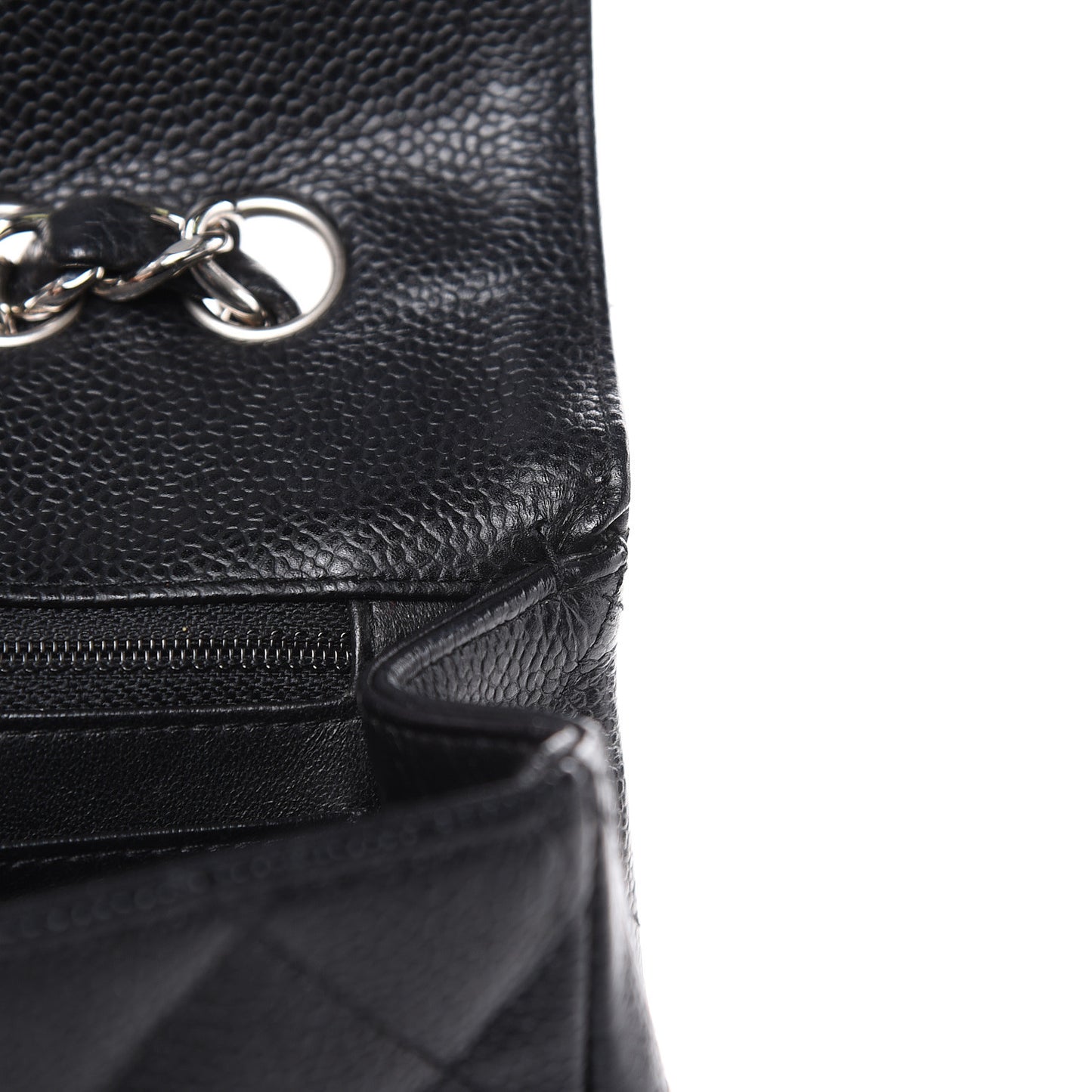 Caviar Quilted Jumbo Single Flap Black