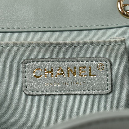 Chanel Lambskin Quilted Large Duma Drawstring Backpack Grey 6 of 10