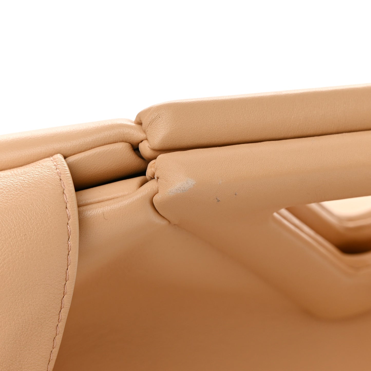 Calfskin Medium The Point Triangle Bag Almond
