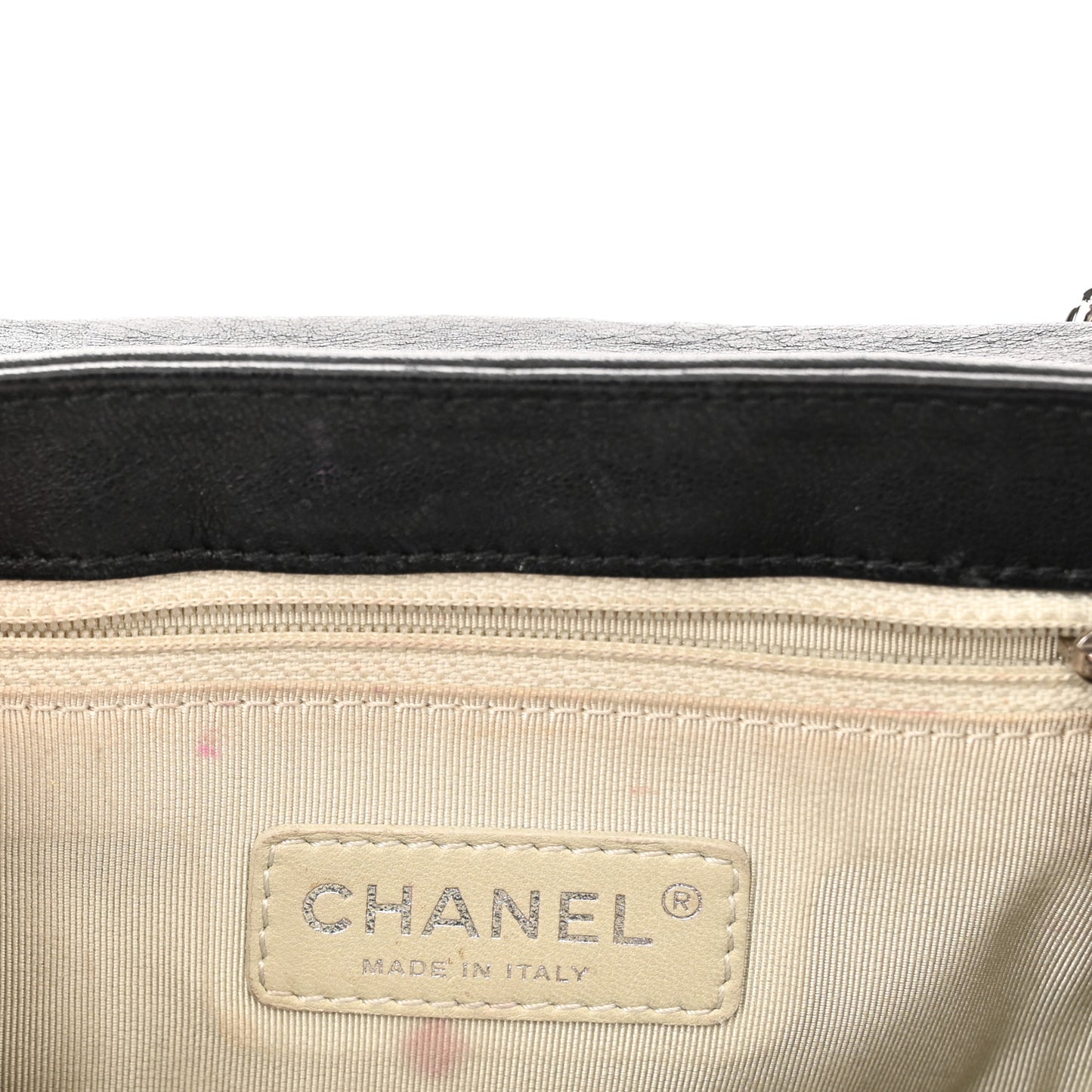 Washed Lambskin Quilted Mini Chain Around Messenger Black