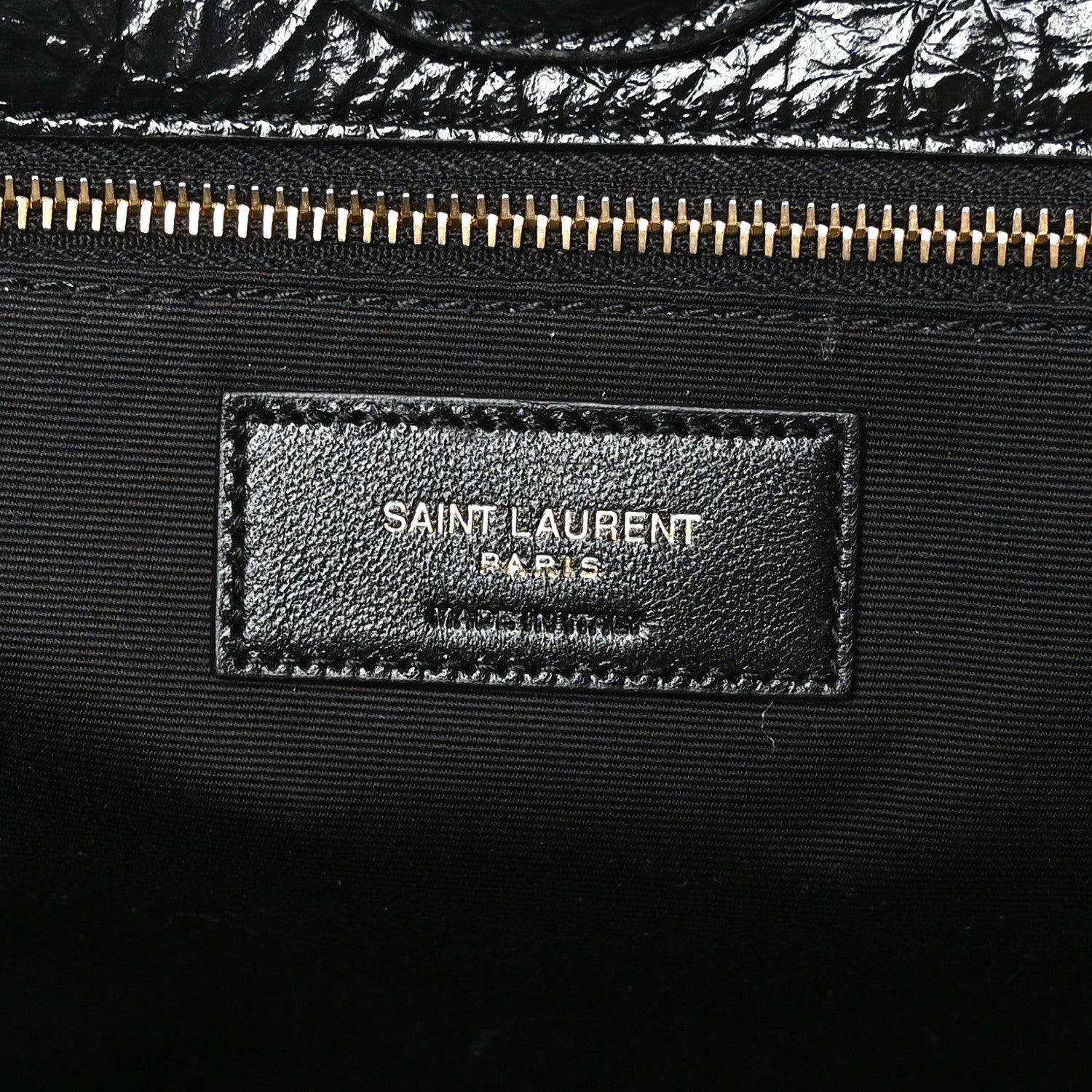 Saint Laurent Crinkled Calfskin Matelasse Monogram Niki Multipocket Shopping Tote Black 6 of 10