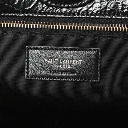 Saint Laurent Crinkled Calfskin Matelasse Monogram Niki Multipocket Shopping Tote Black 6 of 10