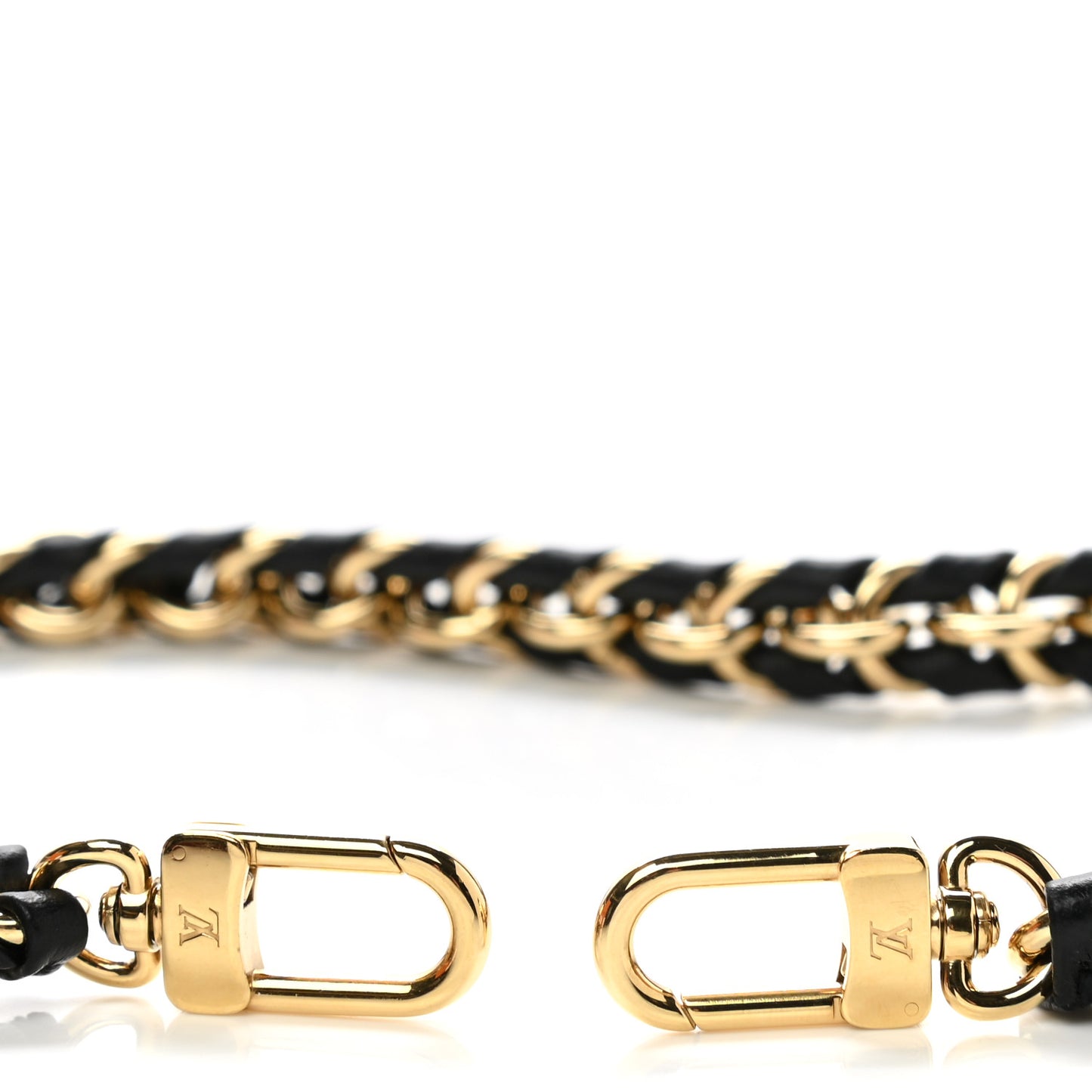 Calfskin Multi Pochette Chain Shoulder Strap Black Gold