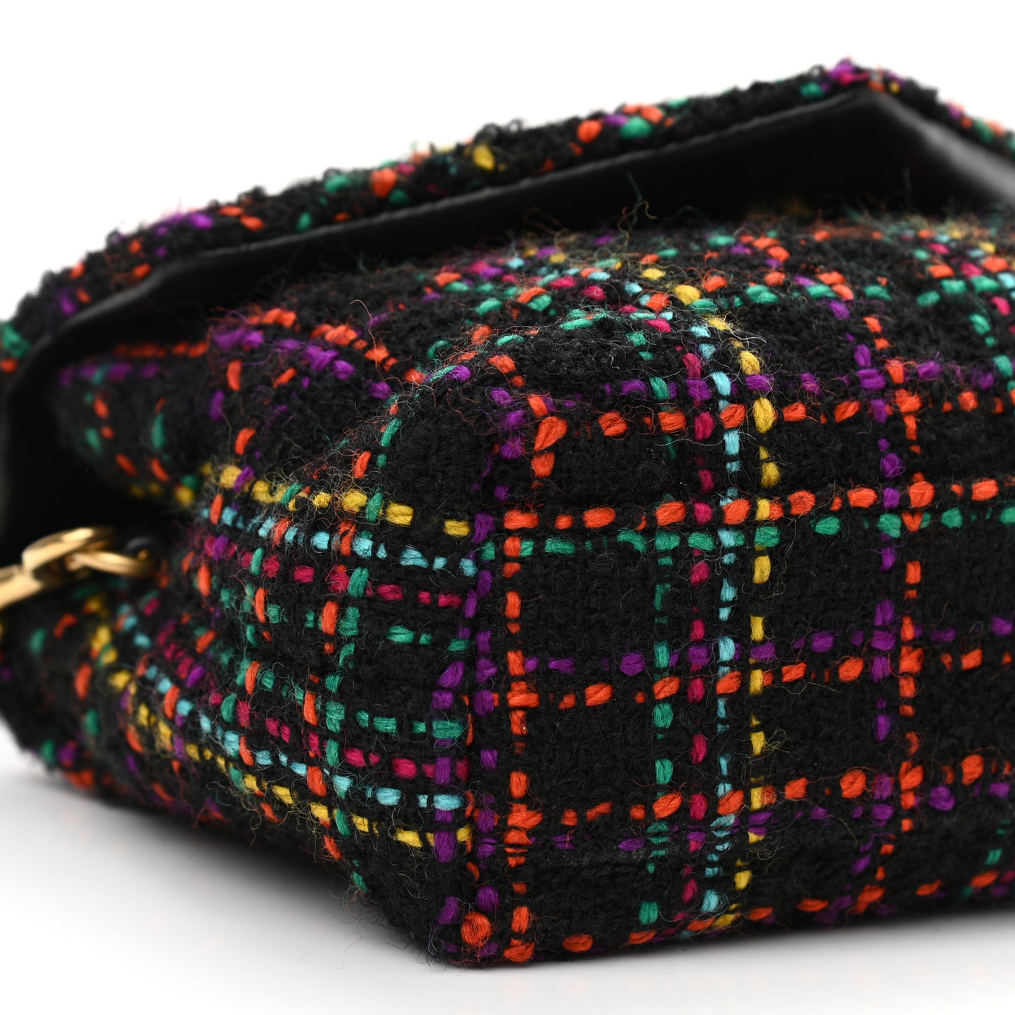 Tweed Toy Loulou Shoulder Bag Black