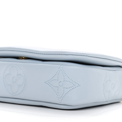 Louis Vuitton Calfskin Bubblegram Wallet On Strap Ice Blue 9 of 10