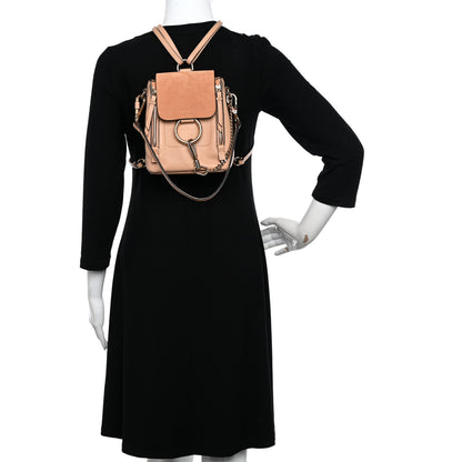 Chloe Suede Calfskin Mini Faye Backpack Blush Nude 2 of 12