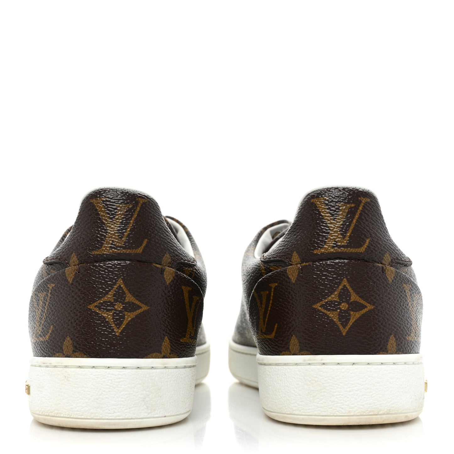 Calfskin Monogram LV Black Heart Sneakers 38 Cacao