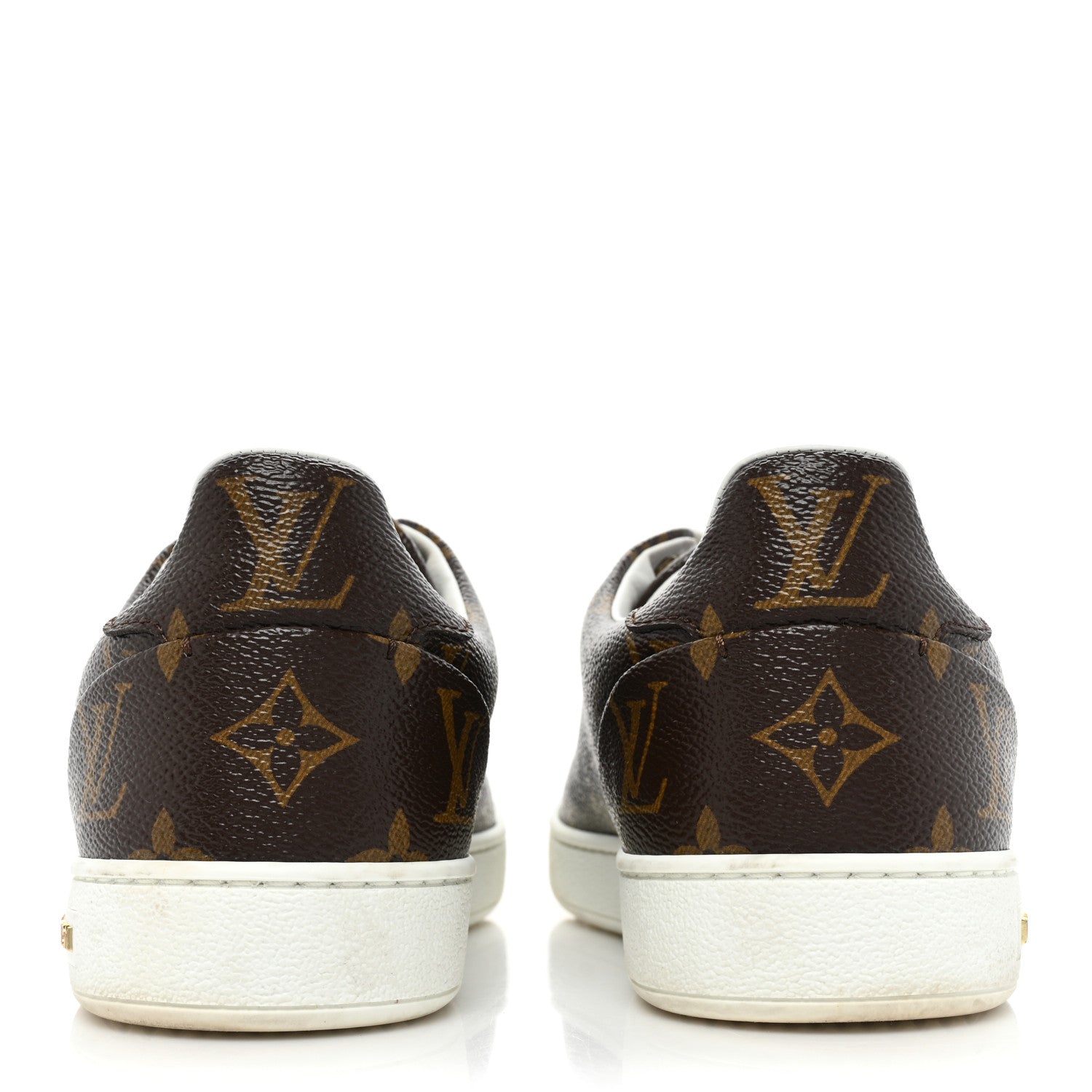 Louis Vuitton Calfskin Monogram LV Black Heart Sneakers 38 Cacao 4 of 11