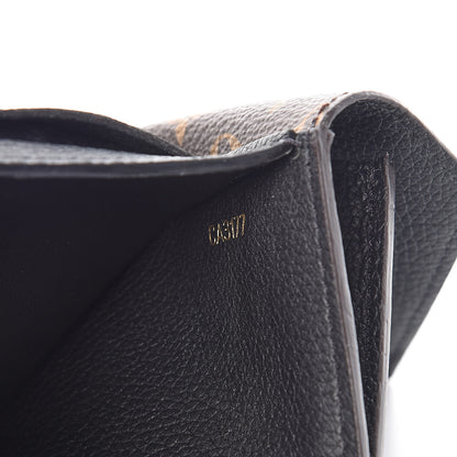 Louis Vuitton Grained Calfskin Monogram Double V Compact Wallet Black 7 of 7